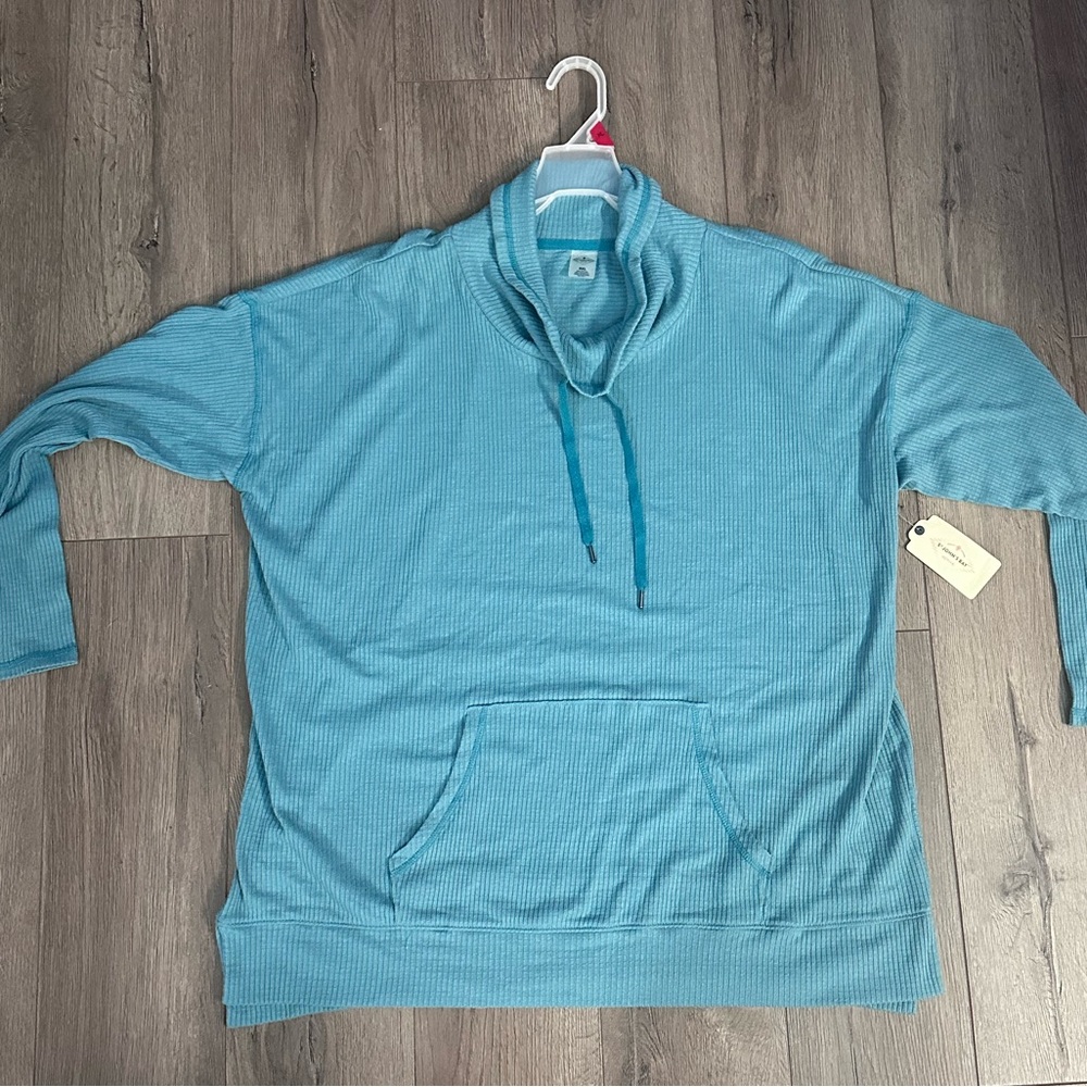 New Women’s Teal St. John's Bay Lightweight Active Sweater Tunic Pullover XXL